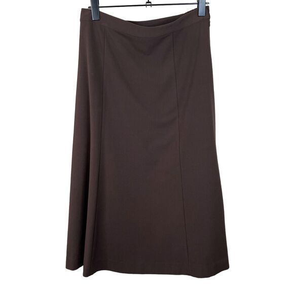 Graff Womens Brown A-Line Skirt Size‎ 8 Vintage Classic Modest - Picture 1 of 11